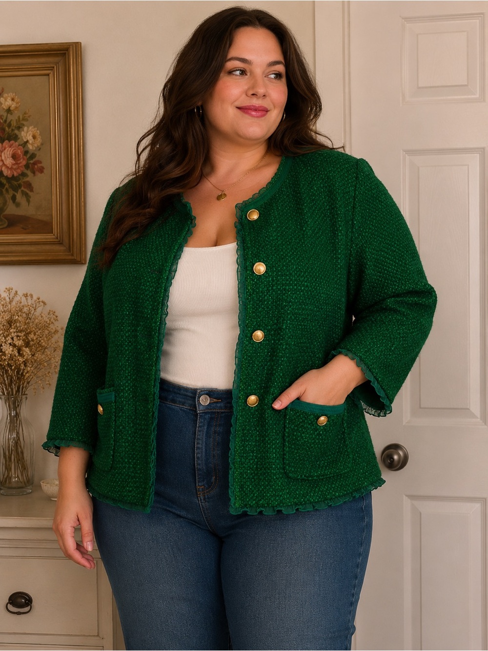 🧣Joan Rivers Green Women's Jacket